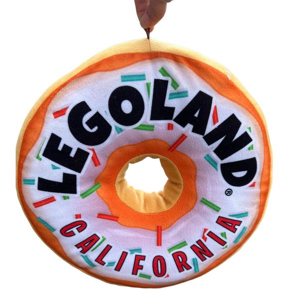 Lego Land California Large Plush Donut Orange Sprinkle Stuffed Toy Souvenir 15" - Picture 4 of 10